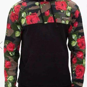 Asphalt Yacht Club Mens  Medium Floral And Camo Hoodie
